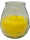 1x Citronella Windlicht Glas Kerze gelb Outdoor Anti Mücken
