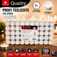 TGQ Profi Teelichte 6 Stunden 150 Stück –...