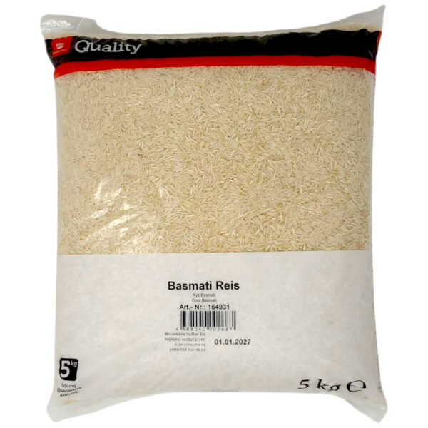 Transgourmet Quality Basmati Reis 5 kg Vorrat Gastro