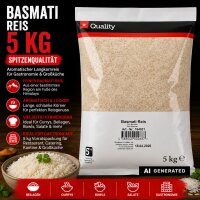 TGQ Basmati Reis 5 kg Vorrat Gastro Großpackung