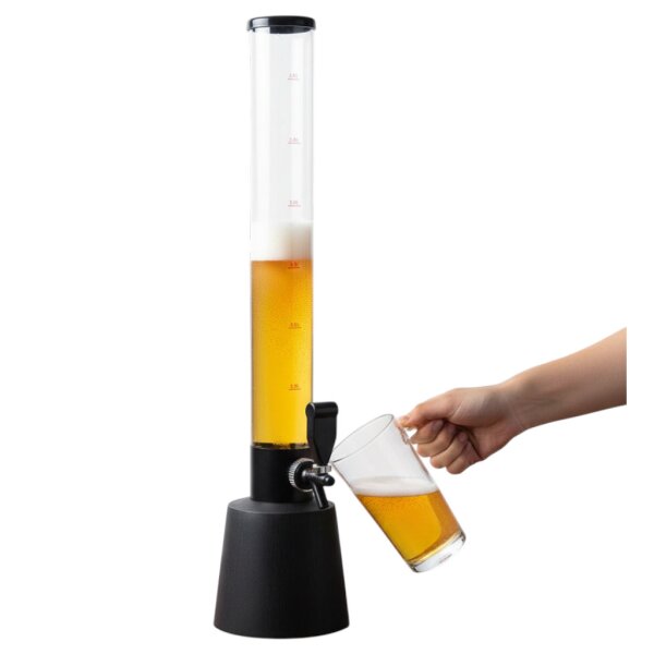 Getränkesäule 3,5L – Biertower mit Zapfhahn | Bier Zapfsäule für Party, Festival & Events