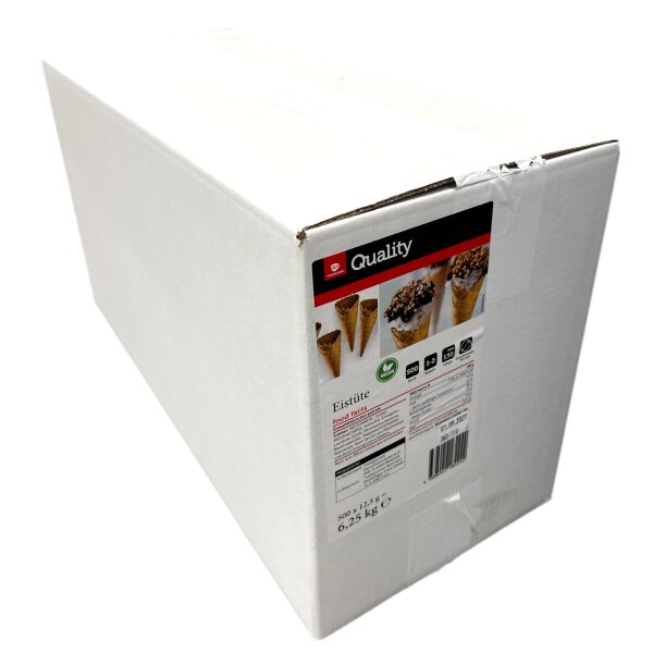 TGQ Eistüte 500 Stück Waffelhörnchen 6,25 kg Eis Dessert Eiswaffeln