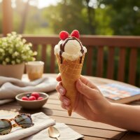 TGQ Eistüte 96 Stück Waffelhörnchen 1,2 kg Eis Dessert Eiswaffeln