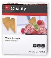 TGQ Waffelherzen 200x Eis Deko Waffeln Dessert Dekoration Eisdekor