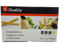 TGQ Waffelröllchen 200x 3,1g (620g) 11 mm DM Hohlhippen Eis Dekoration