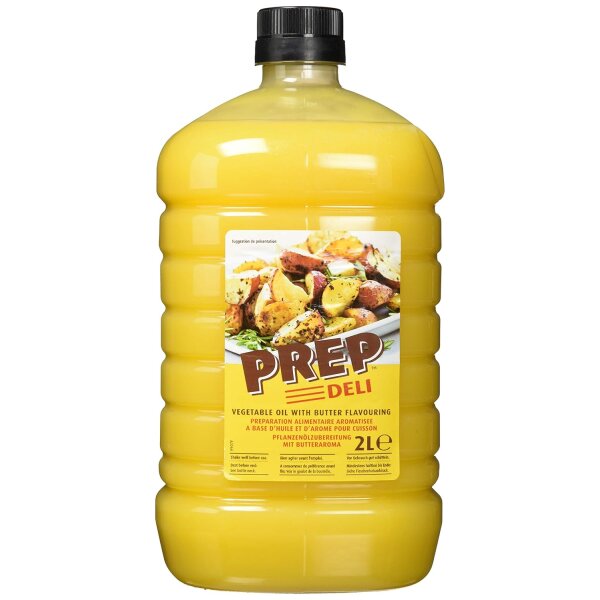Prep Deli Pflanzenöl mit Butteraroma 2 l – Buttergeschmack zum Braten & Backen
