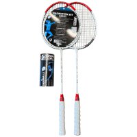 Badminton Set 260XT 2 Schläger weiß rot 3...