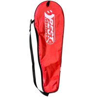 Badminton Set 260XT 2 Schläger weiß rot 3 Federbälle Tasche Best Sporting