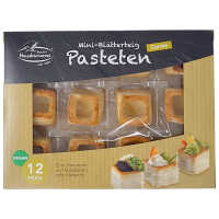 Hack’s Hausbäckerei Mini Blätterteig Pasteten 12 Stck. Carrée Quadrat Buffet Fingerfood
