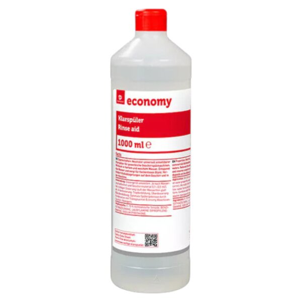 TGE Klarspüler 1000 ml - Profi Klarspüler für gewerbliche Geschirrspülmaschinen
