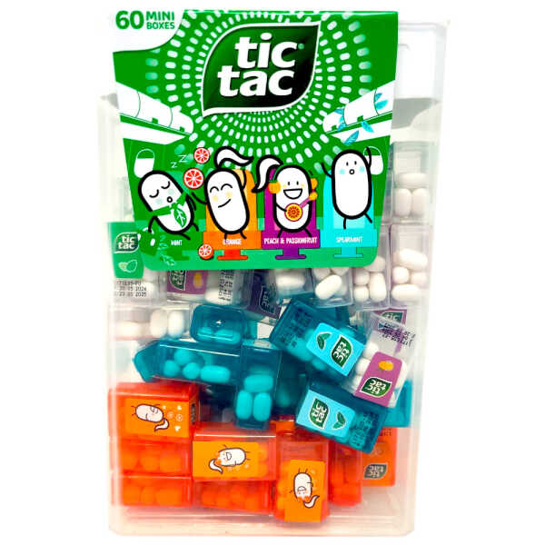 tic tac Travels Lilliput 60x Mini-Boxen 228g Dragees Pfefferminz