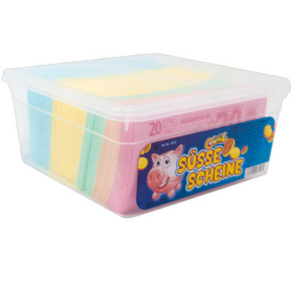 Cool Süße Scheine 400 Stück Buntes Esspapier-Eurogeld in Box 550 g