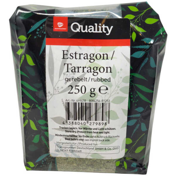 TGQ Estragon gerebelt 250g Beutel Gewürz Kräuter Kochen Küche Gastro
