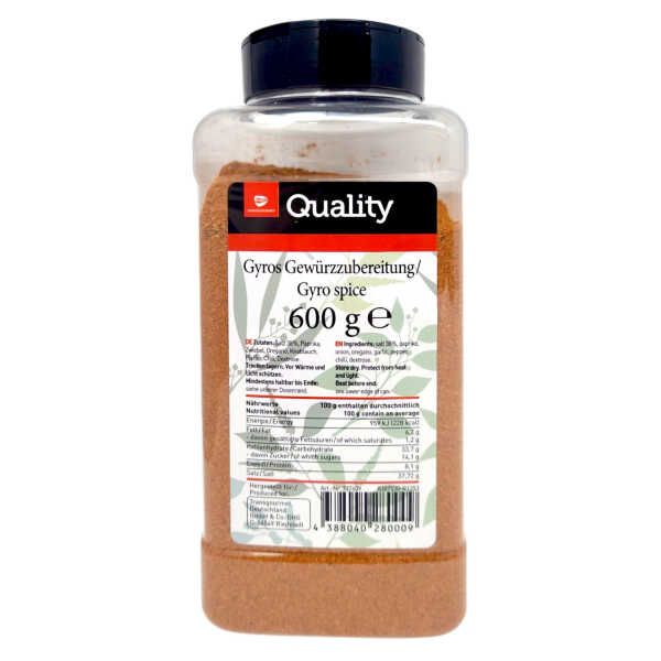 Transgourmet Quality Gyros Gewürzzubereitung 600g Dose Gewürz