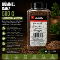 TGQ Kümmel ganz 500g Dose Vorrat Gewürz Caraway...