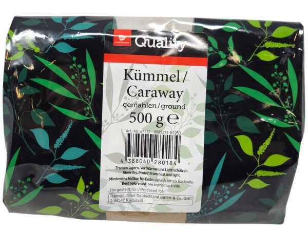 TGQ Kümmel gemahlen 500g Beutel Gewürz Kräuter Kochen Küche Gastro