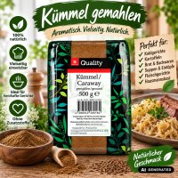 TGQ Kümmel gemahlen 500g Beutel – Aromatisches...