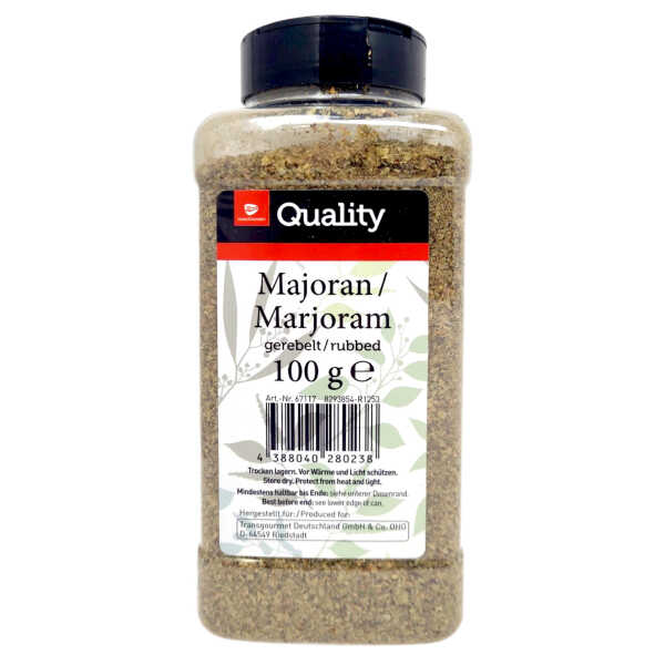 Transgourmet Quality Majoran gerebelt 100g Dose Gewürz
