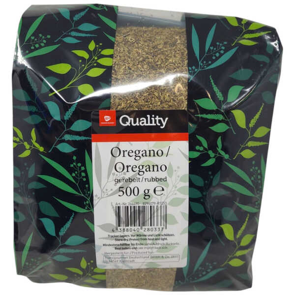 TGQ Oregano gerebelt 500g Beutel Gewürz Kräuter Kochen Küche Gastro