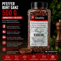 TGQ Pfeffer bunt ganz 500g Dose Vorrat Gewürz