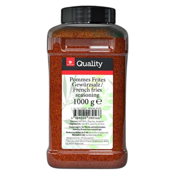 TGQ Pommes Frites Gewürzsalz 1 kg – Würziges Pommessalz für Pommes & Kartoffelgerichte