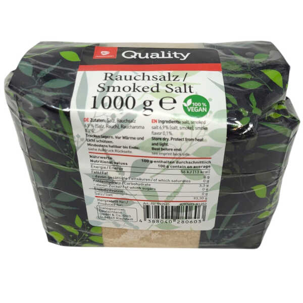 TGQ Rauchsalz Smoked Salt 1000g Beutel Gewürz Kräuter BBQ