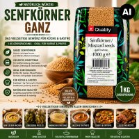 TGQ Senfkörner ganz 1 kg Beutel – ganze...