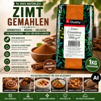 TGQ Zimt gemahlen 1000 g – aromatischer Zimt...