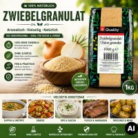 TGQ Zwiebelgranulat 1000 g – getrocknete Zwiebeln...