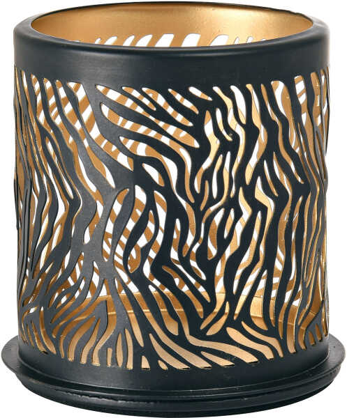 Duni Kerzenhalter Zebra Metall 7,5x7,5 cm LED Deko Tisch Gastro Restaurant