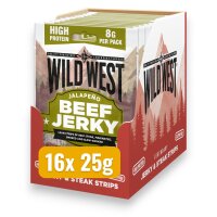 16x Wild West Jalapeño Beef Jerky 25g –...