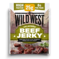 Wild West Beef Jerky Testpaket Honey BBQ Jalapeno Original 3x 25g