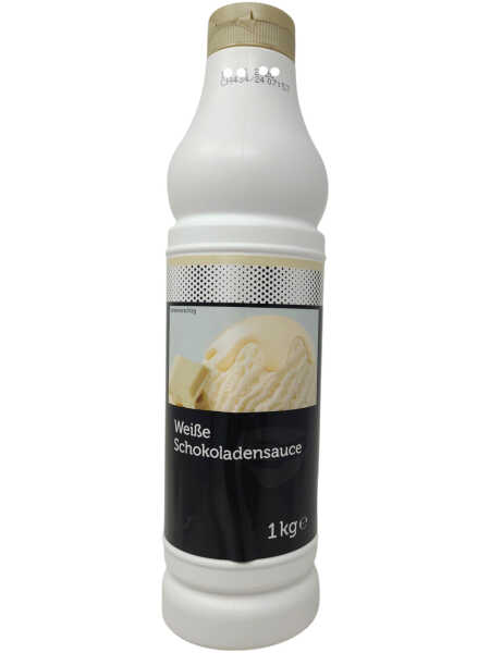 TGQ Weiße Schokoladen Sauce 1kg Squeeze Flasche Eis Dessert Topping Garnitur