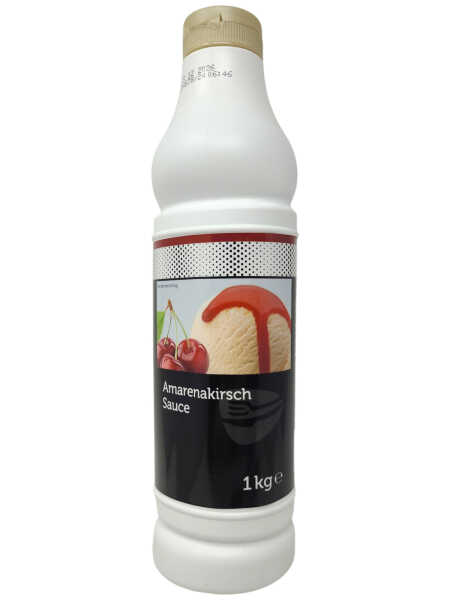 TGQ Amarena Kirsch Sauce 1kg Squeeze Flasche Eis Dessert Topping Garnitur