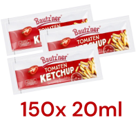 Bautzʼner Tomatenketchup 150× 20 ml Portionsbeutel...