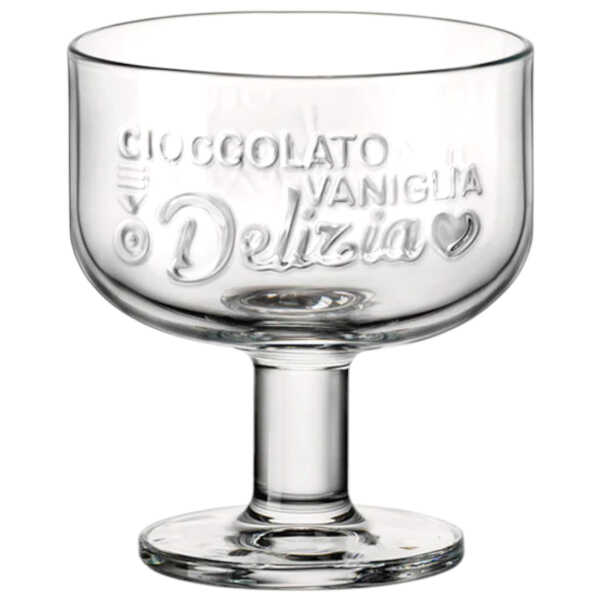 Eisschale 28 cl Graphica Glas Bormioli Rocco Dessert Schale Eis Eisbecher Art Deco