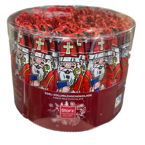 Storz Relief Nikolaus 80 x 12,,5 g - Schokoladen flache Figuren Weihnachten