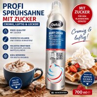 Debic Gesüßte Profi-Schlagsahne Spraydose Dairy Cream with Sugar 700 ml