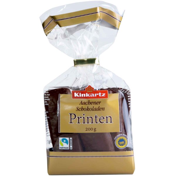 Kinkartz Aachener Schokoladen-Printen 200 g – Original Printen mit Zartbitterschokolade