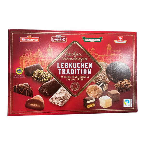 Lambertz Lebkuchen Tradition 500 g – 22 Aachener & Nürnberger Spezialitäten