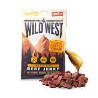 Wild West Beef Jerky Honey BBQ Jerk Protein Snack 300 Gr....