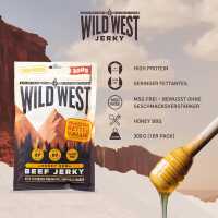 Wild West Beef Jerky Honey BBQ Jerk Protein Snack 300 Gr....
