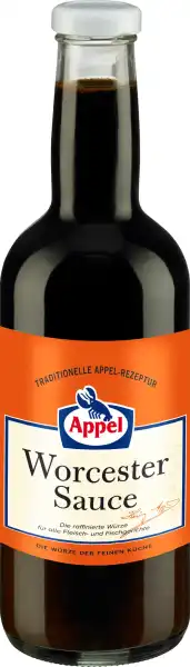 Appel Worcester Sauce nach traditioneller Appel Rezeptur 1000 ml Fleisch Sauce Marinaden