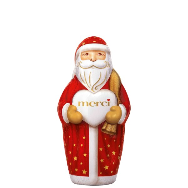 merci Weihnachtsmann 60 g – Edle Schokoladenfigur aus Vollmilch mit feinem Geschmack