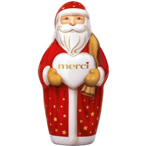 merci Weihnachtsmann 120 g – Edle Schokoladenfigur aus Vollmilch mit feinem Geschmack