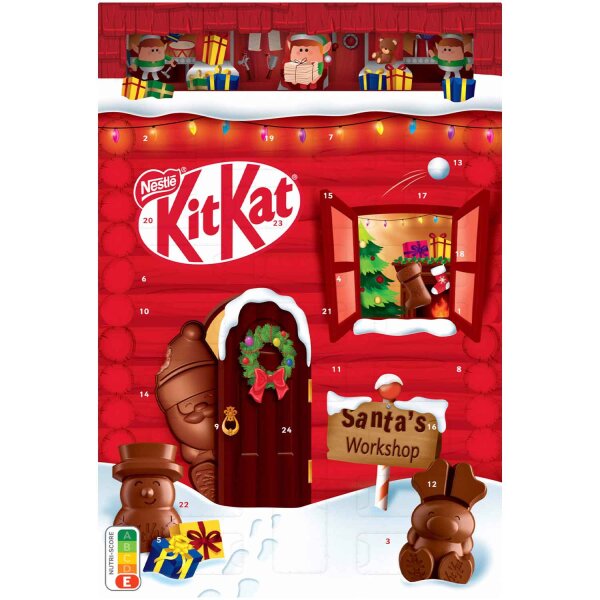 KitKat Adventskalender – 24 Knusperpausen mit Schoko-Klassikern von Nestlé