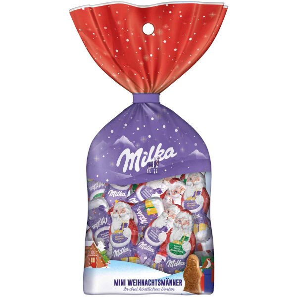 Milka Mini-Weihnachtsmänner 13er Beutel 3 Sorten – Kleine Schokoladenfiguren