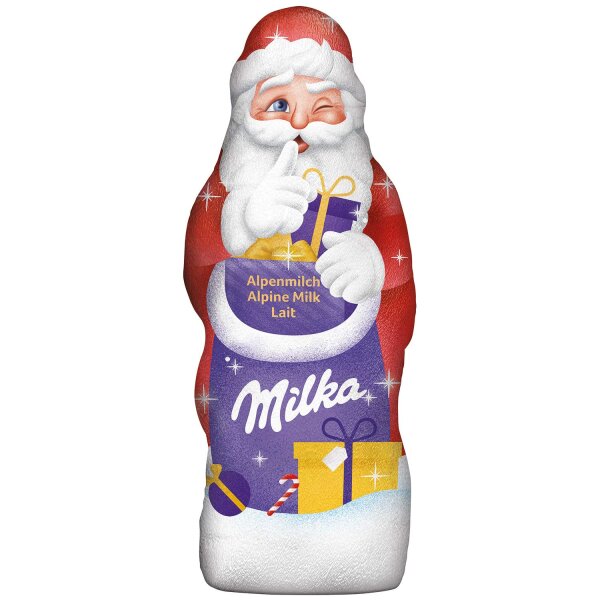 Milka großer Weihnachtsmann Alpenmilch 21,5 cm (175 g) – Schokoladen-Weihnachtsmann