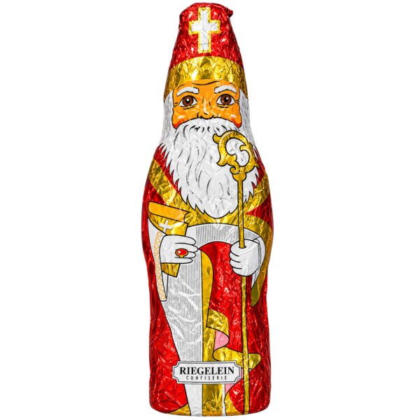 Riegelein St. Nikolaus Hohlfigur 60 g – Schokoladen-Nikolaus aus Vollmilchschokolade