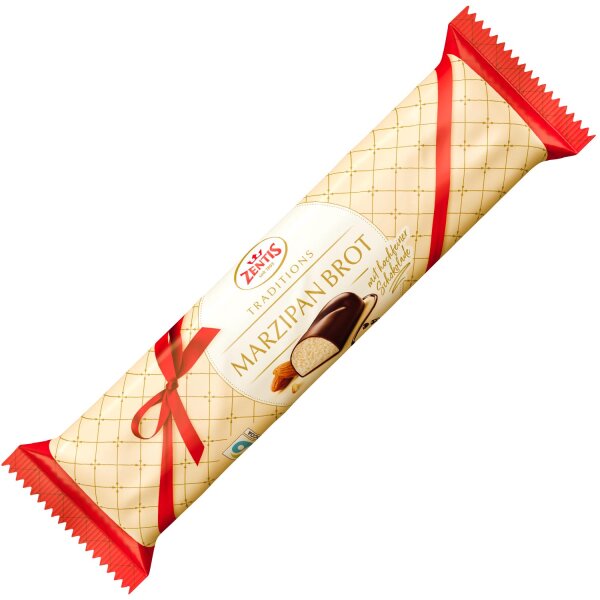 Zentis Marzipan Brot schokoliert 500 g – XL-Marzipanbrot mit 21 % Mandeln & dunkler Schokolade